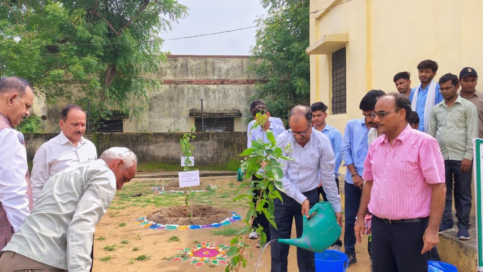 Plantation by Honourable VC Sir SKNAU & VC Sir AU Jodhpur