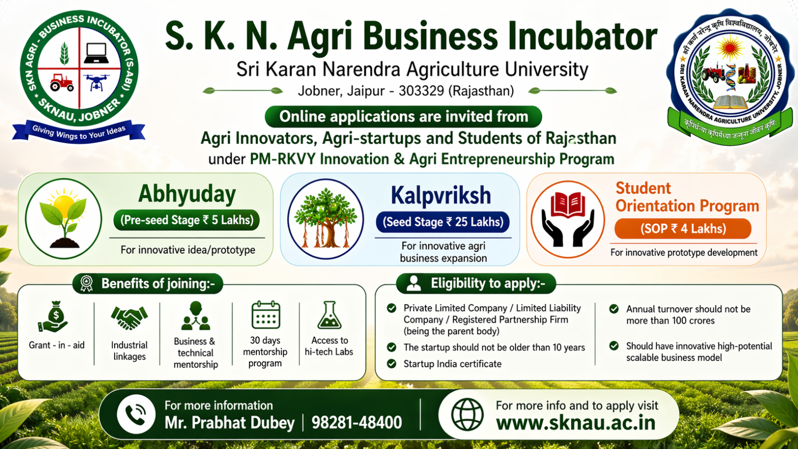 Call of Application for COHORT- 12